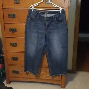 Evri wide legged denim capri